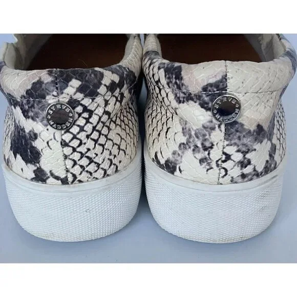 Steve Madden Gills Womens 8M Snake Print Platform Slip on Sneakers Leather Shoes - Picture 9 of 16
